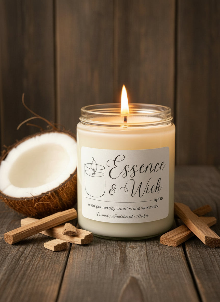 Coconut + Sandalwood + Amber, 8 oz